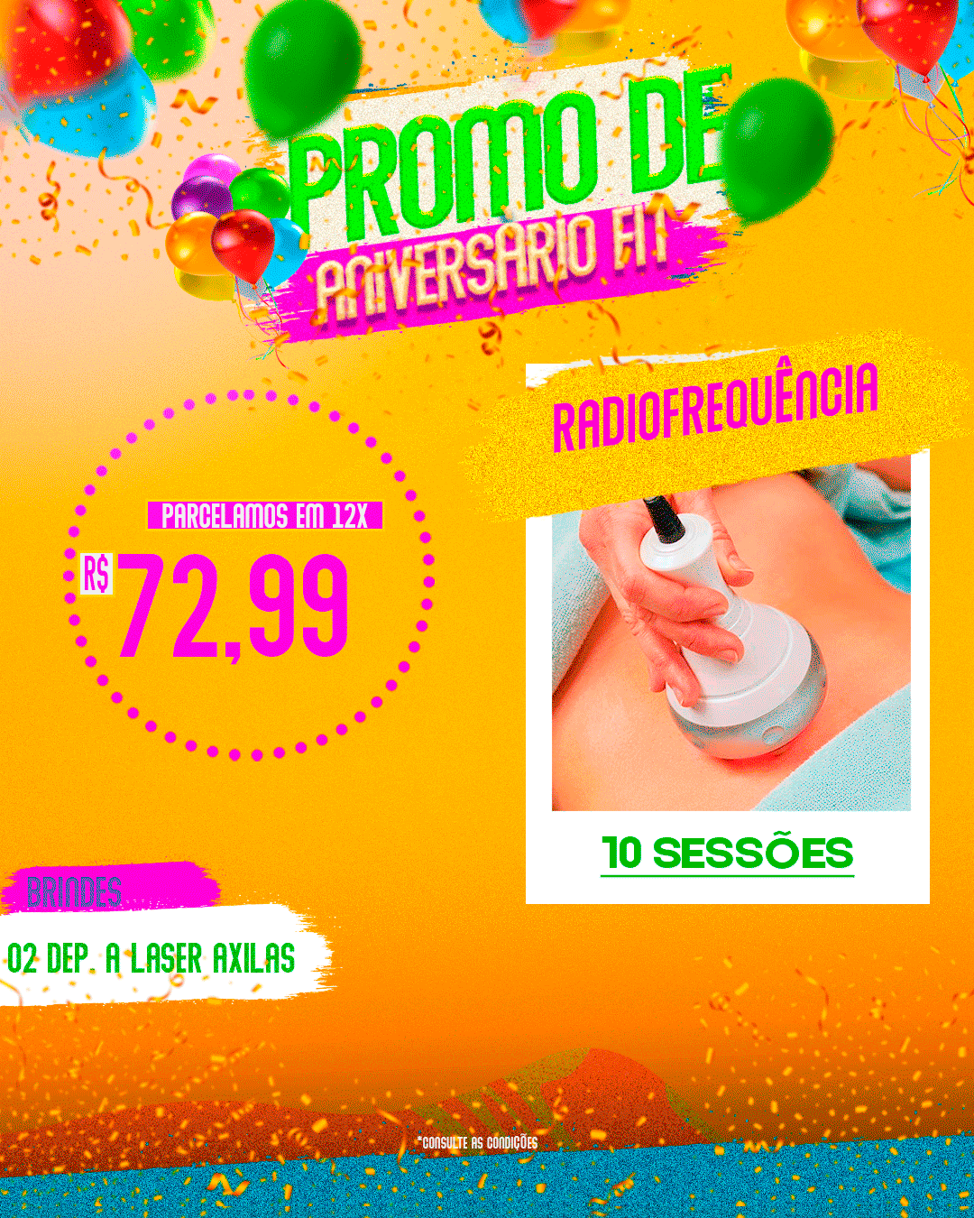 10 SESSÕES DE RADIOFREQUÊNCIA