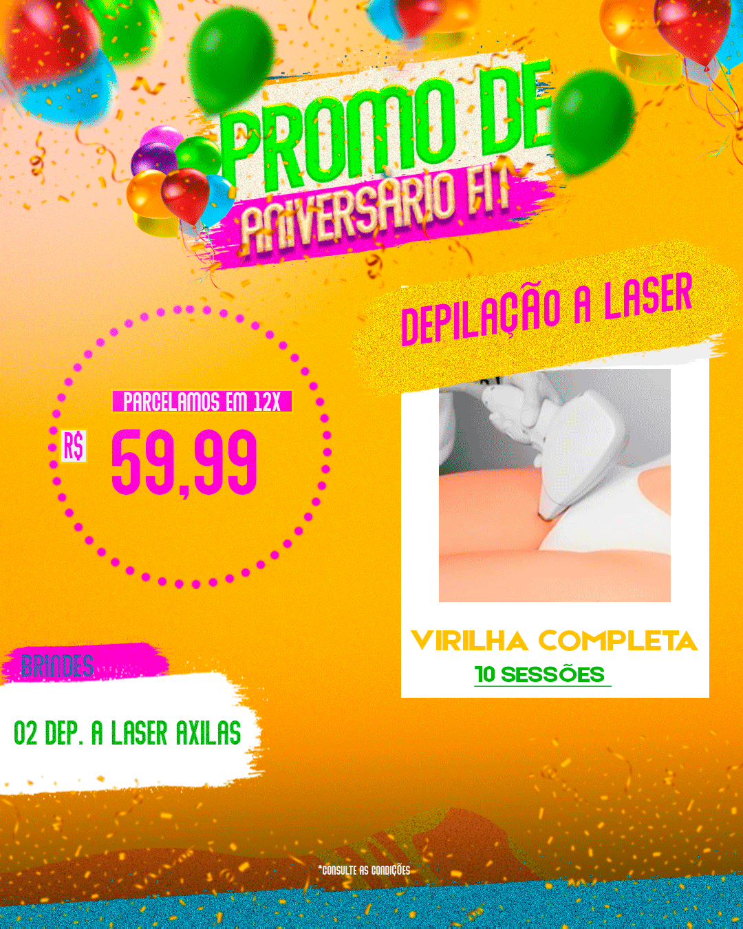 10 SESSÕES DEPILAÇÃO A LASER VIRILHA