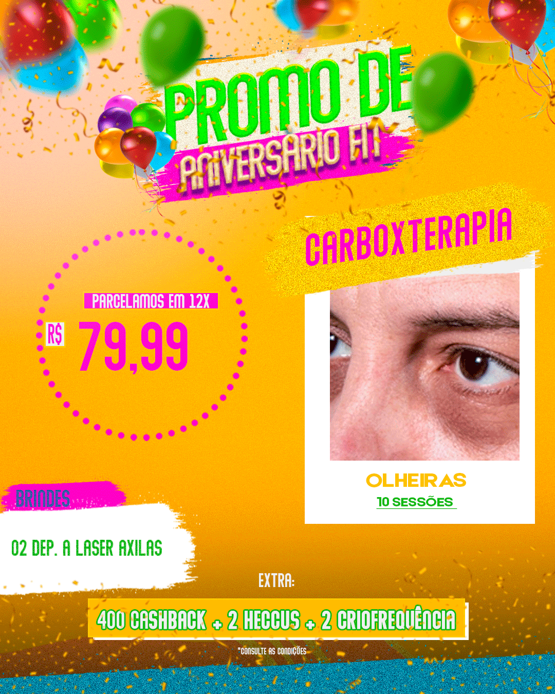CARBOXTERAPIA OLHEIRAS 10 SESSÕES