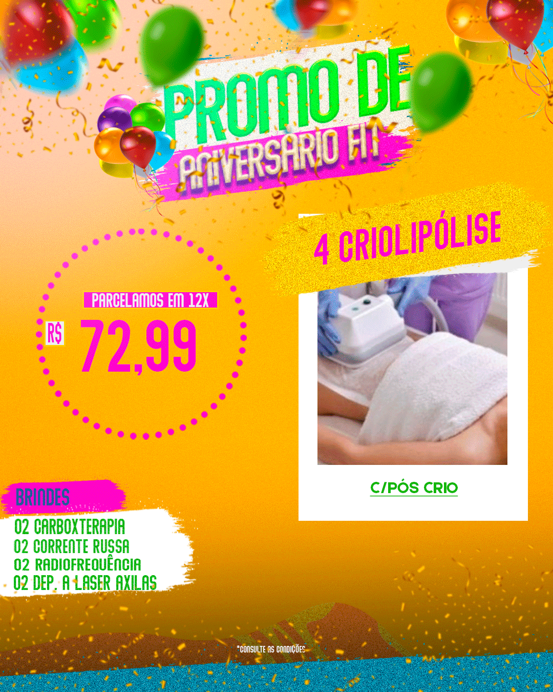 CRIOLIPÓLISE 4 REGIÕES COM PÓS CRIO