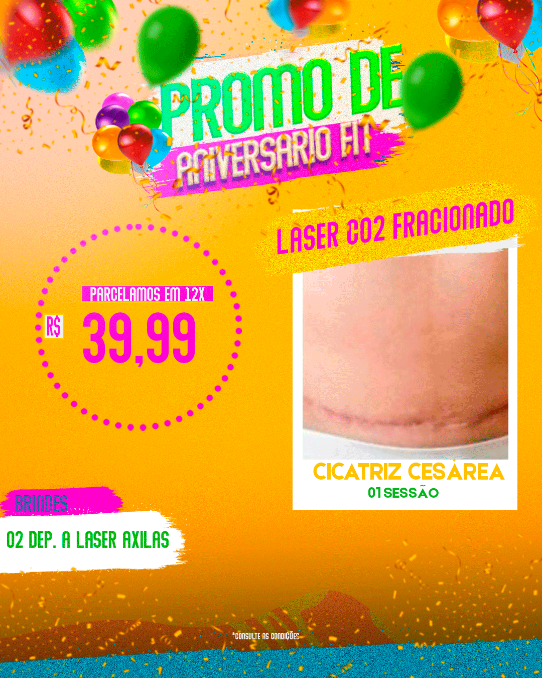 LASER CO2 FRACIONADO 01 SESSÃO CICATRIZ CESÁREA