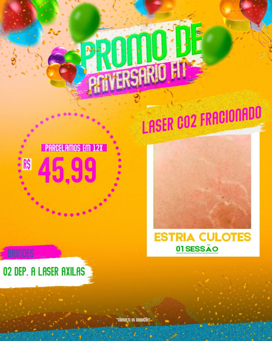LASER CO2 FRACIONADO 01 SESSÃO CULOTES