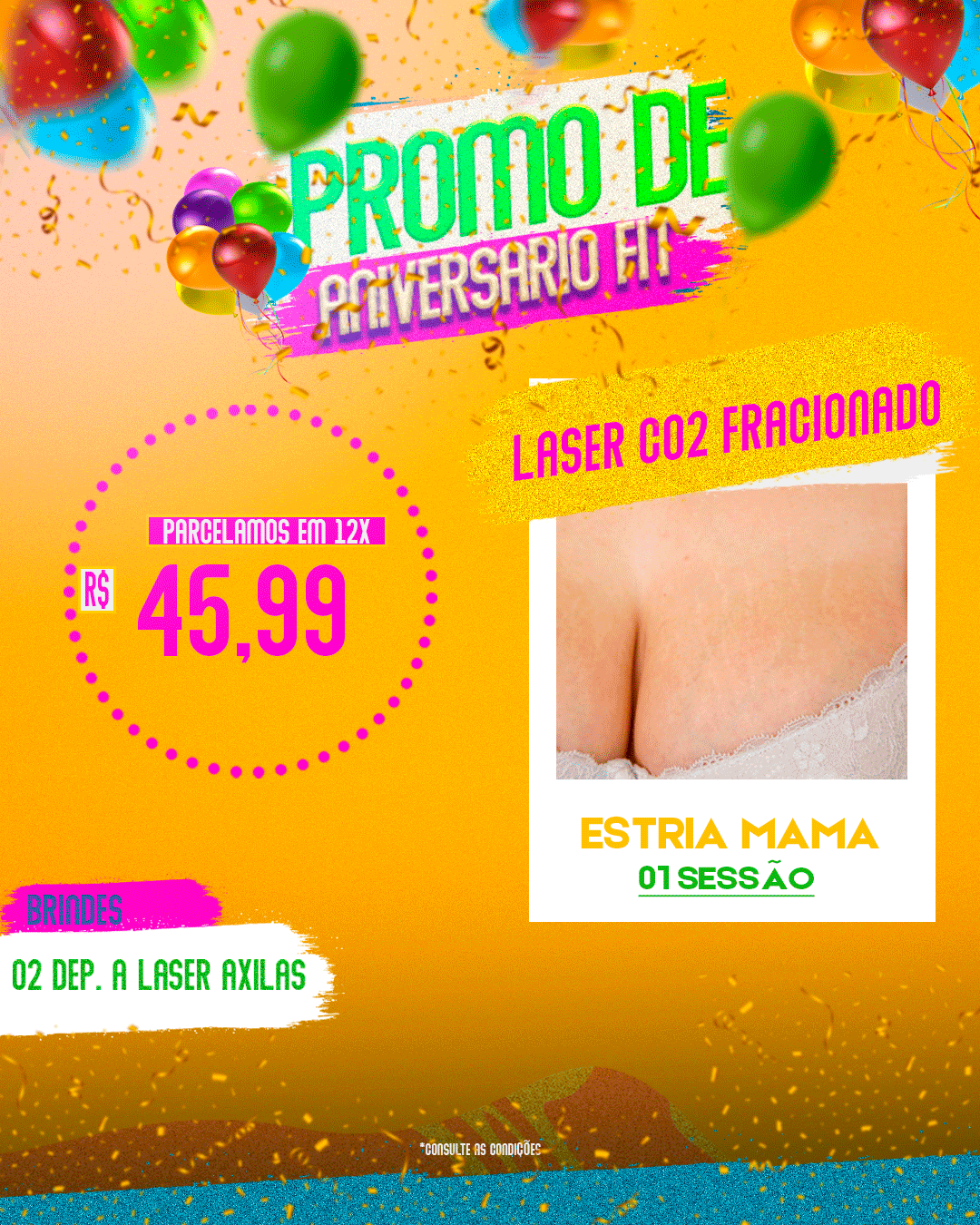 LASER CO2 FRACIONADO 01 SESSÃO ESTRIAS MAMAS