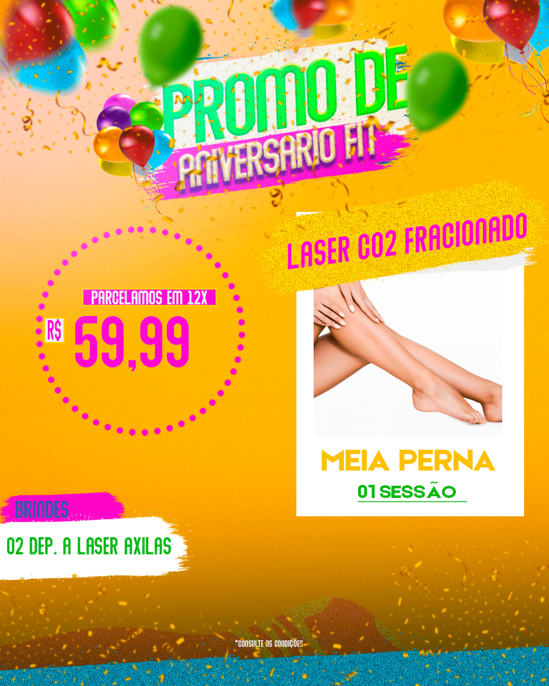 LASER Co2 FRACIONADO 01 SESSÃO MANCHAS MEIA PERNA