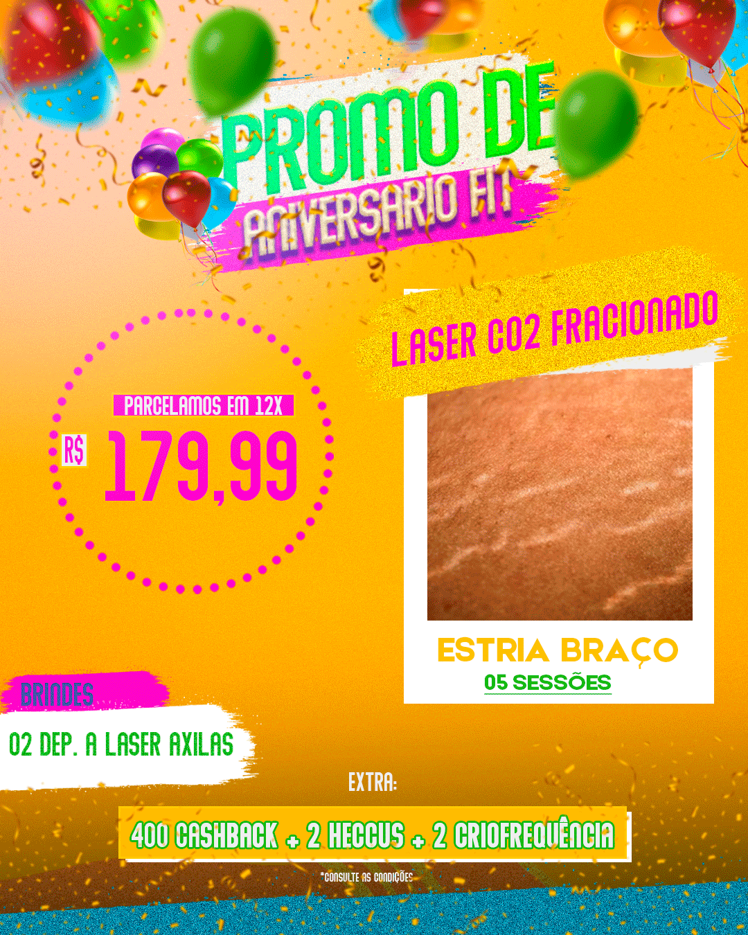 LASER CO2 FRACIONADO 05 SESSÕES BRAÇOS