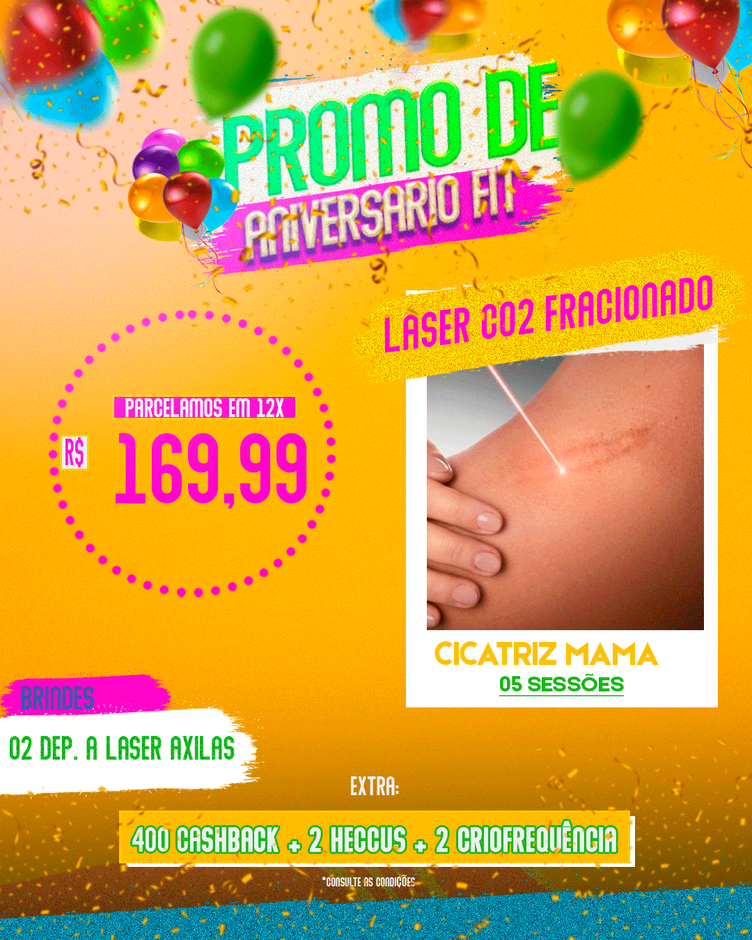 LASER CO2 FRACIONADO 05 SESSÕES CICATRIZ MAMAS