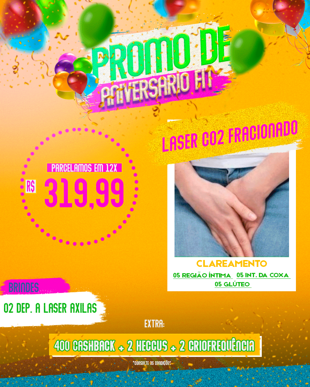 LASER CO2 FRACIONADO 05 SESSÕES CLAREAMENTO ÍNTIMO + 05 SESSÕES INTERNO DE COXA + 05 SESSÕES GLÚTEOS