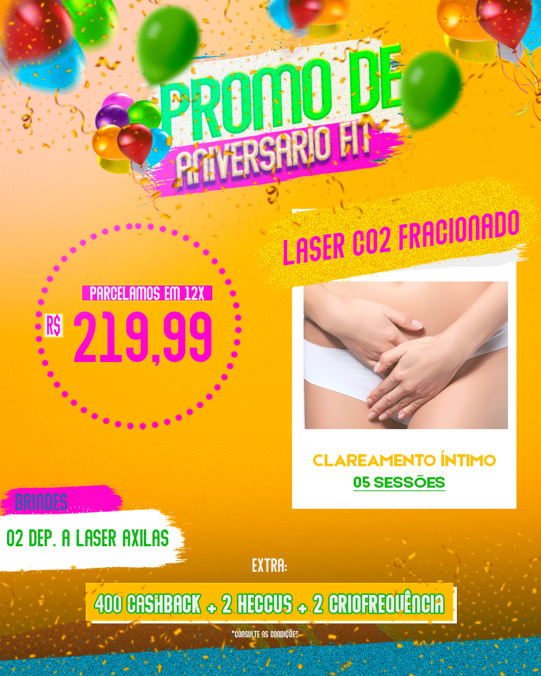 LASER CO2 FRACIONADO 05 SESSÕES CLAREAMENTO INTIMO