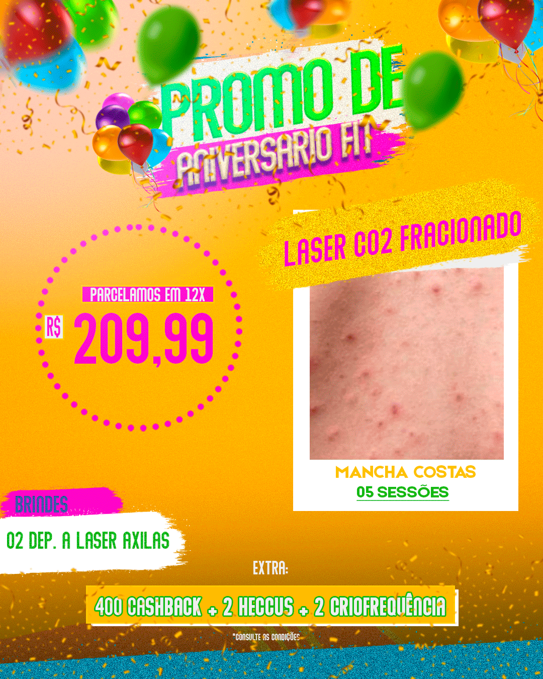 LASER CO2 FRACIONADO 05 SESSÕES COSTAS