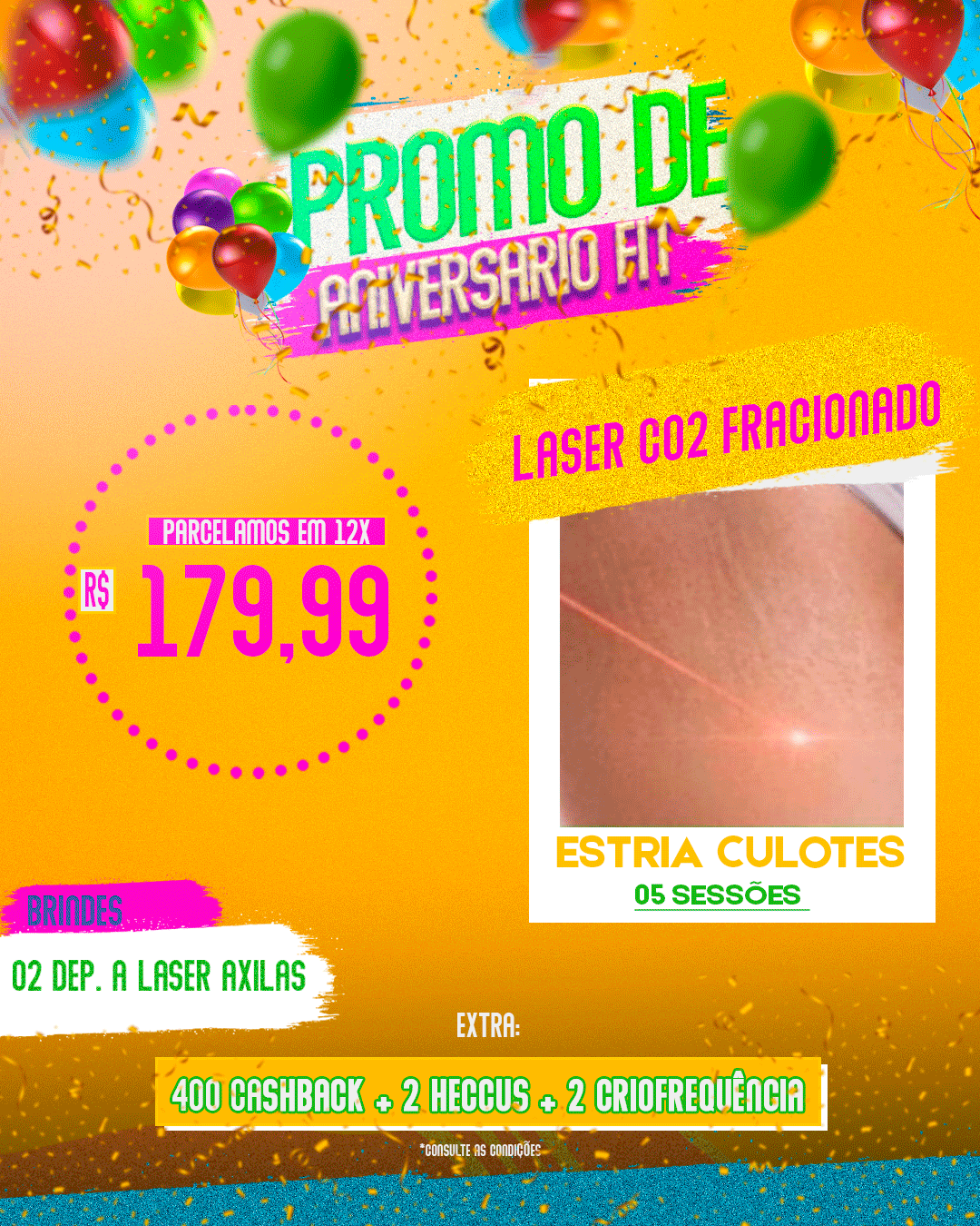 LASER CO2 FRACIONADO 05 SESSÕES CULOTES