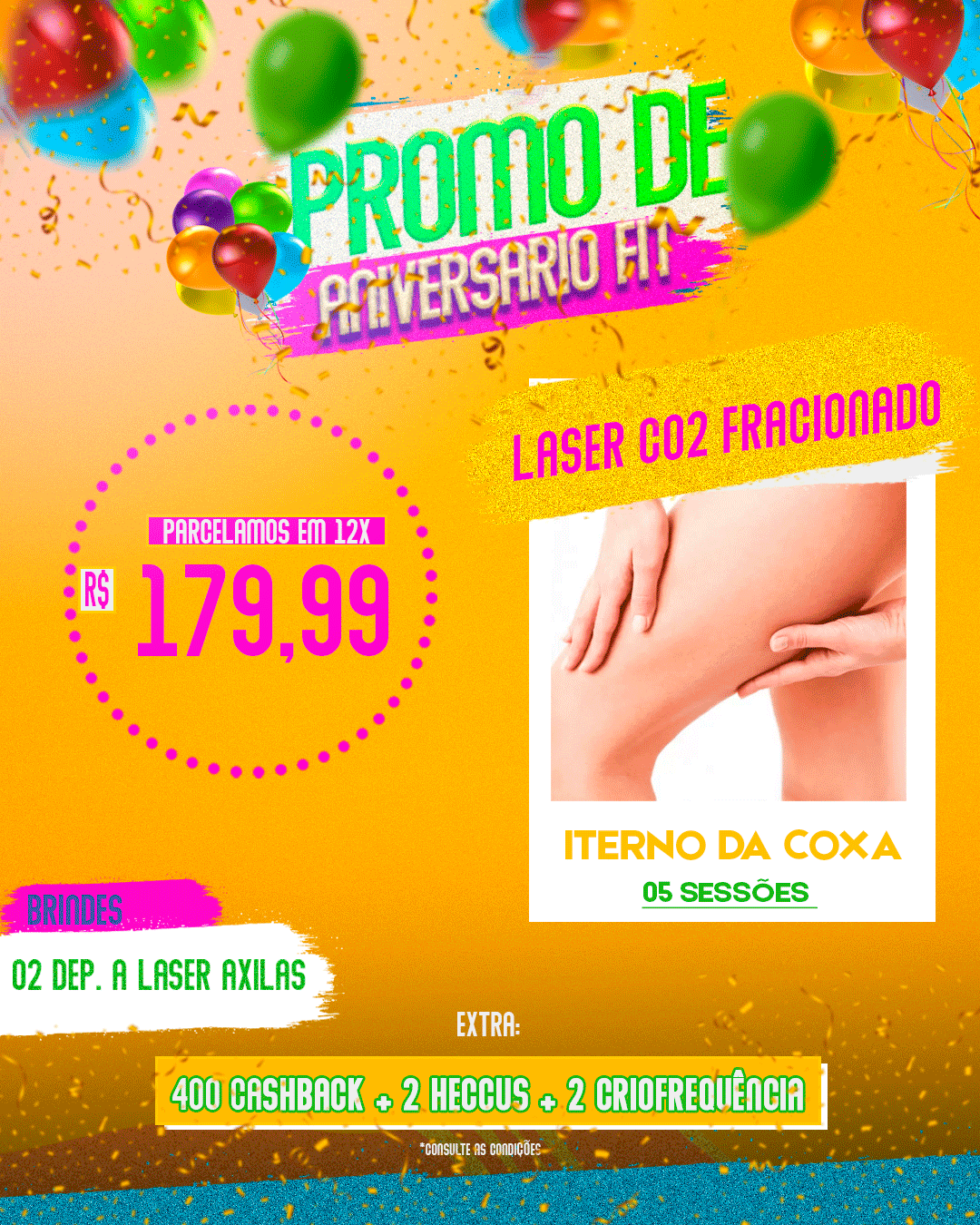 LASER CO2 FRACIONADO 05 SESSÕES INTERNO DE COXA